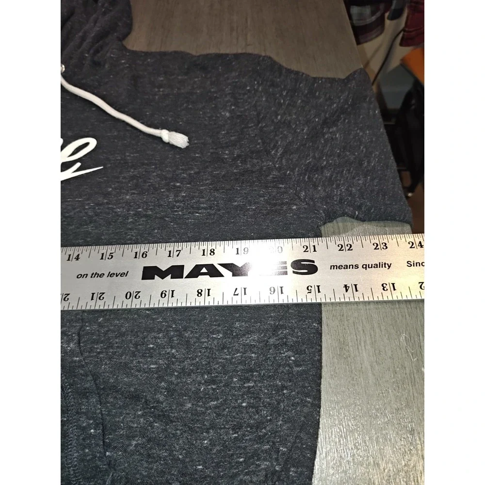 Nike Women's Sportswear Gym dark gray heather Light hoodie,Size Medium - Picture 5 of 9
